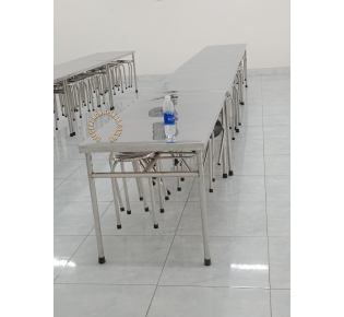 Bàn ăn công nghiệp inox giá rẻ