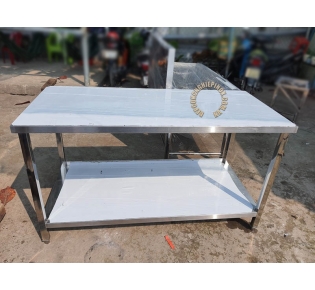 Bàn thao tác 2 tầng phẳng giá rẻ