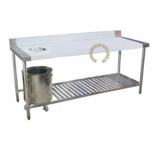 Bàn inox có lỗ xả rác giá rẻ