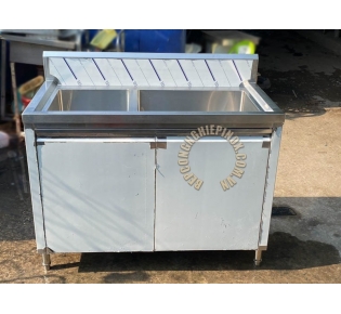 Chậu rửa inox hộc lớn hộc nhỏ giá rẻ