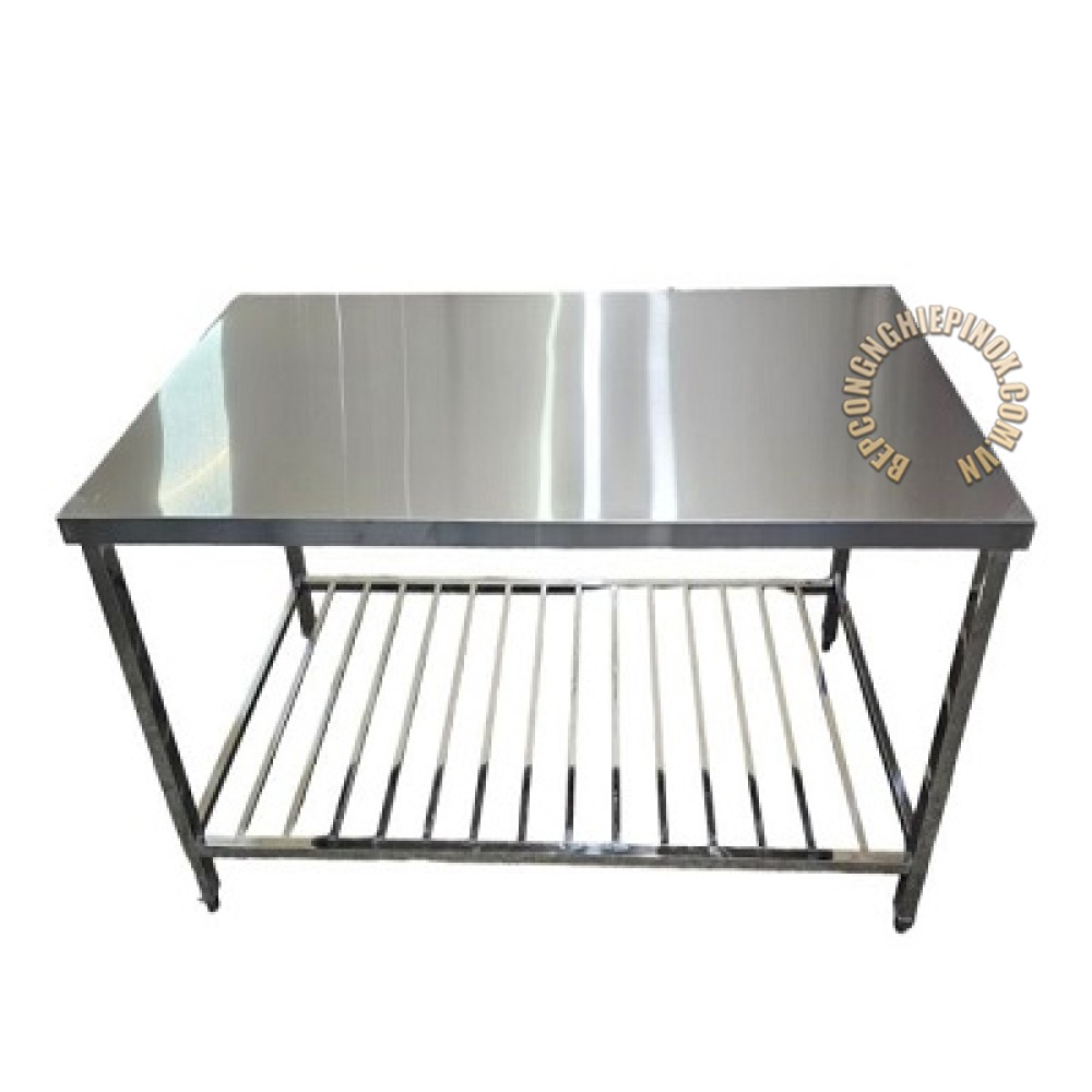 Giá bàn inox có 1 kệ song cao cấp
