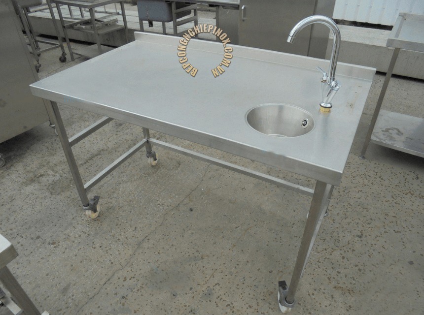 Bàn có lỗ xả rác inox giá tốt