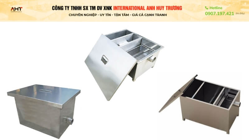 Bể tách mỡ inox 100 lít 