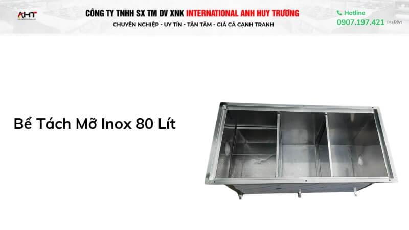 Bể Tách Mở Inox 80 Lít uy tín