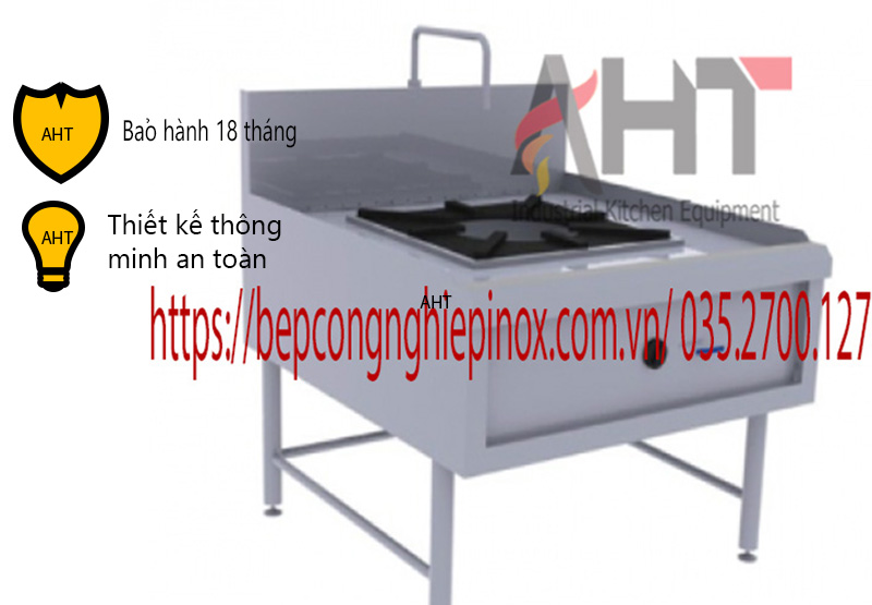 bếp Á 1 họng kiềng vuông giá bao nhiêu tại bepcongnghiepinox AHT