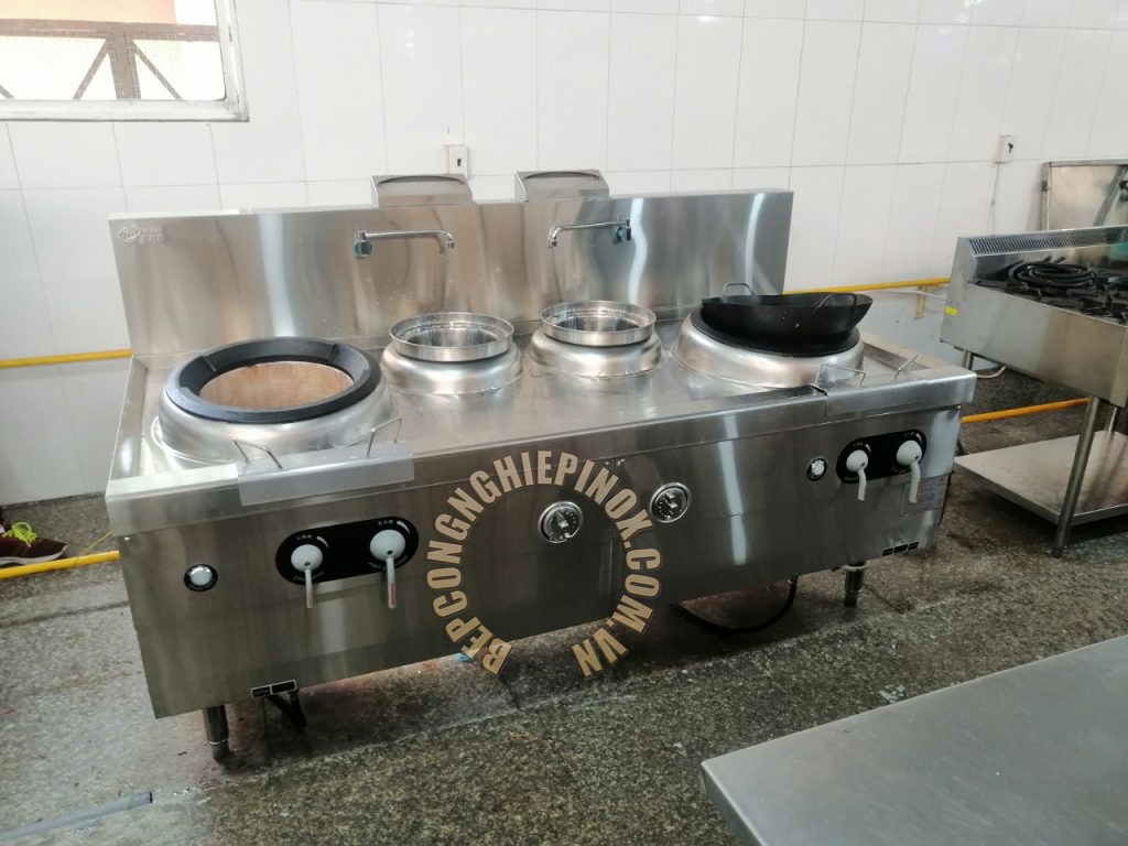 Giá bếp Á 2 họng kiềng tô rẻ nhưng chất lượng tại bepcongnghiepinox AHT