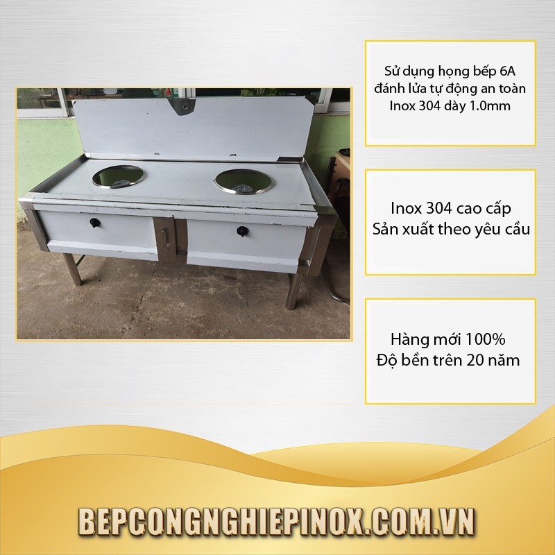 Mua bếp á 2 họng kiềng tô chất lượng bepcongnghiepinox AHT