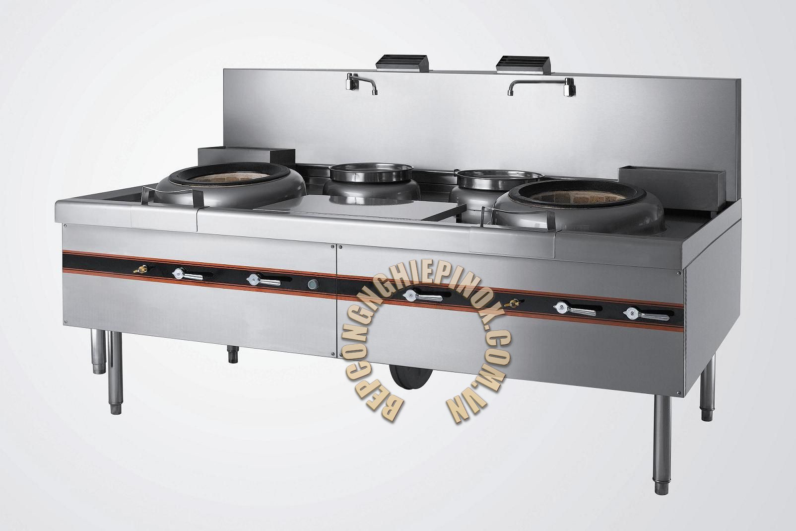Mua bếp Á 2 họng kiềng tô nổi bếp công nghiệp inox AHt