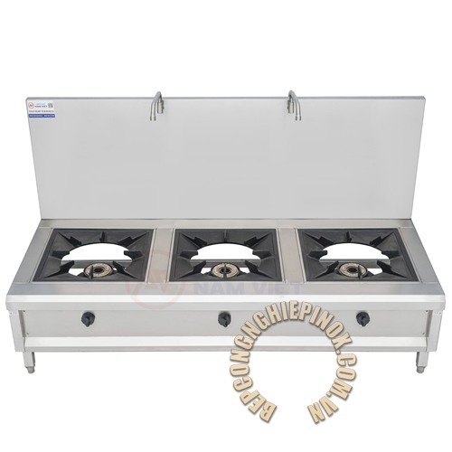 Giá bếp á 3 họng kiềng vuông giá rẻ chất lượng tại bếp công nghiệp inox Anh huy Trương