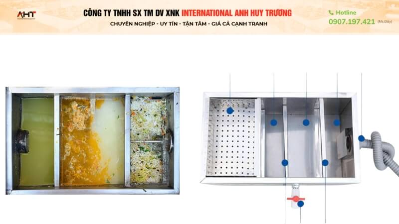 Bể tách mỡ inox quận 12 giá tốt