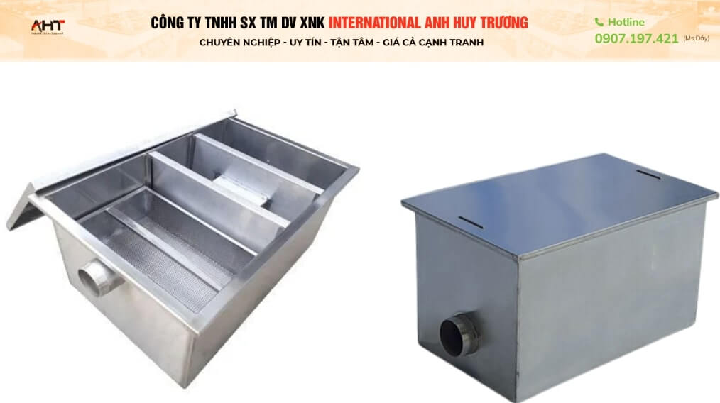 Bể tách mỡ inox Tp.hcm giá tốt