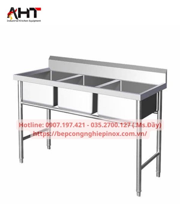 Giá chậu rửa inox 3 hộc rẻ tận gốc