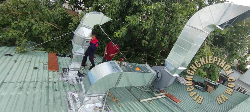 Ống hút mùi bếp phí bao nhiêu bepcongnghiepinox Anh Huy Trương