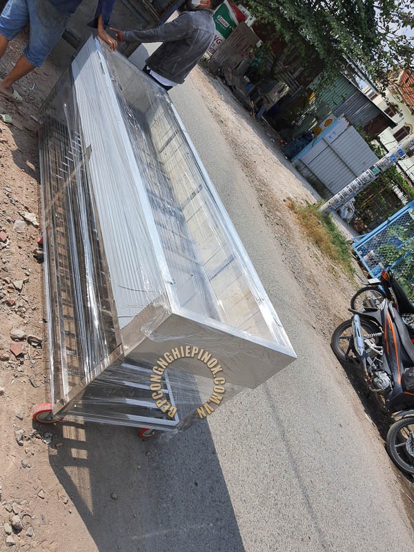  Lò nướng than inox công nghiệp có nắp đậy 