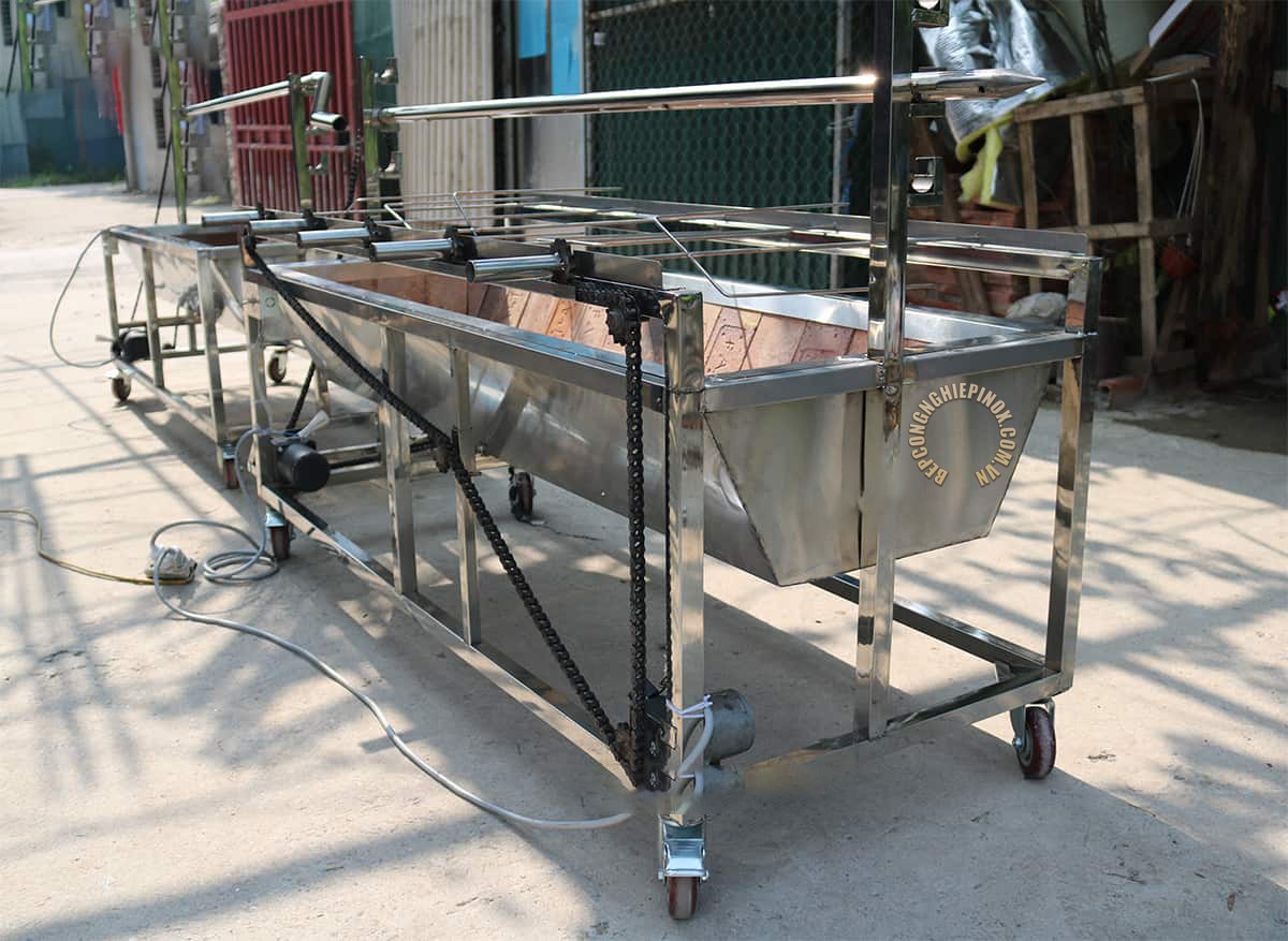 Lò quay heo inox 304 siêu bền - giá siêu hạt “dẻ”