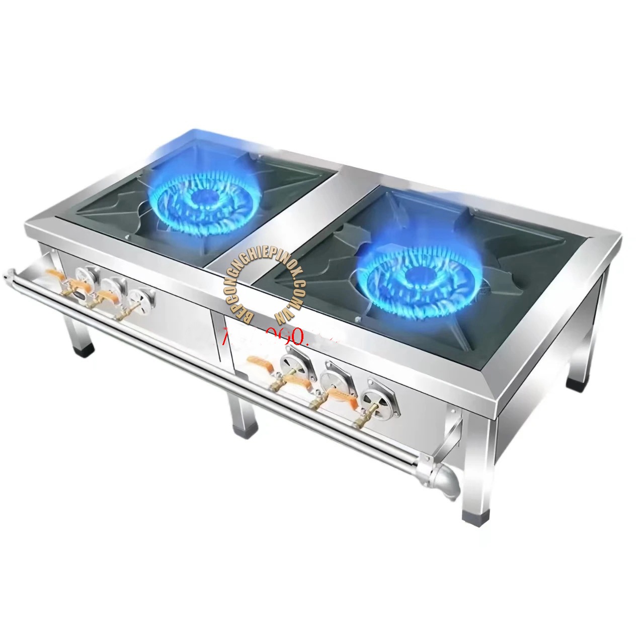 Giá bếp hầm 2 họng không gáy uy tín bepcongnghiepinox