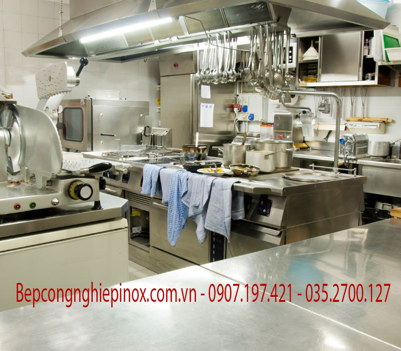 Không gian thiết kế bếp nhà hàng nhỏ tại bepcongnghiepinox