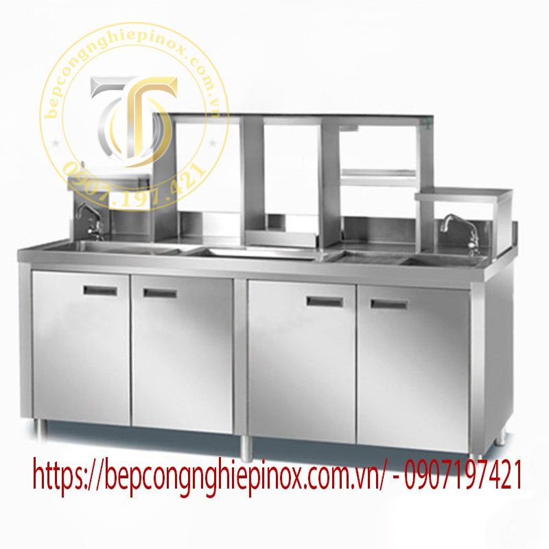 Quầy trà sữa inox giá rẻ thiết kế theo yêu cầu