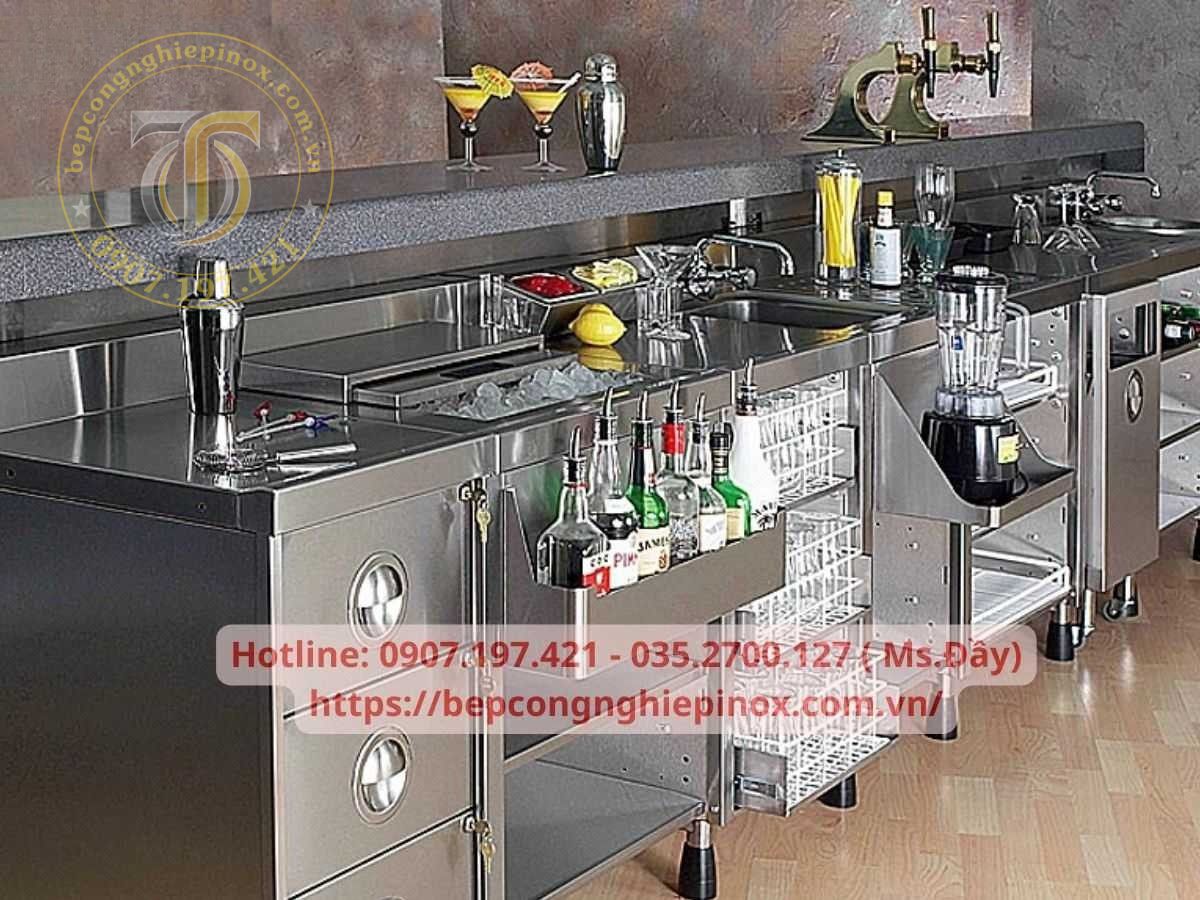 Thiết kế quầy pha chế inox uy tín chất lượng