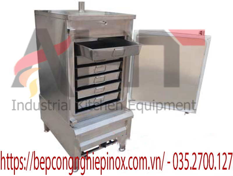 Tủ hấp cơm 6 khay - Máy hấp công nghiệp chất lượng uy tín tại bepcongnghiepinox